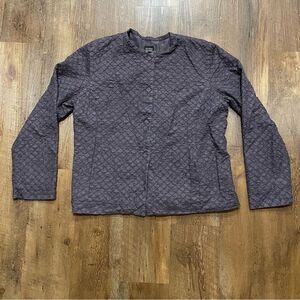 Eileen Fisher Silk Quilted Magnetic Closure Jacket Women’s Large